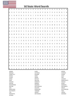 United States Word Search Worksheets Teaching Resources Tpt
