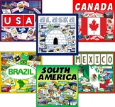 USA, ALASKA, CANADA, BRAZIL, SOUTH AMERICA, MEXICO - GEOGRAPHY