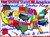 USA Animated Interactive Map (All 50 States, Statehood, Ni