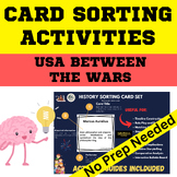 USA Between the Wars History Card Sorting Activity - PDF a
