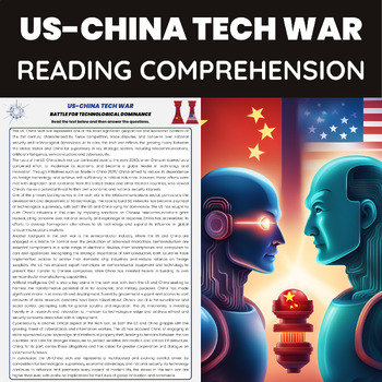 Preview of USA China Technology War Reading Passage | US China Tech War