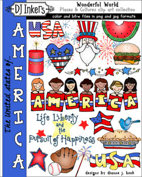 Preview of USA Clip Art - Independence Day & Patriotic Fun for the United States of America