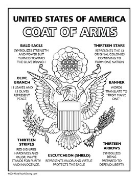 Preview of USA Coat of Arms Coloring Page