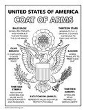 USA Coat of Arms Coloring Page