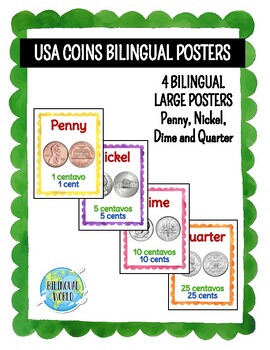 Preview of USA Coins  - Large Bilingual Posters