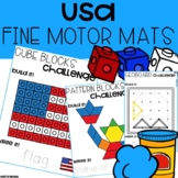 USA Fine Motor Math Mats for Preschool, Pre-K, and Kindergarten
