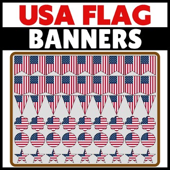 Preview of USA Flag Bulletin Board Banners | Veterans Day, Memorial Day & Flag Day | craft
