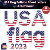 USA Flag Bulletin Board Letters & Numbers - 62 High-Qualit