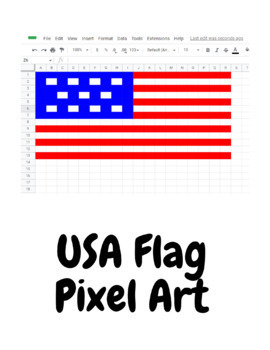 Preview of USA Flag Pixel Art