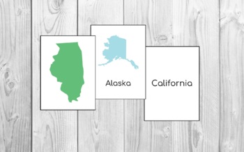 Preview of USA Flash Cards Printable | USA Map | State Match | Preschool Learning | Homesch