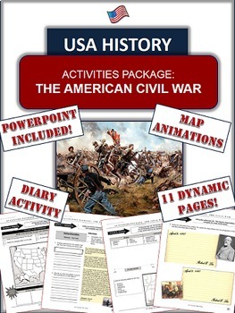 Preview of America at War - Civil War Package - Lincoln, Gettysburg, Sectionalism, Slavery