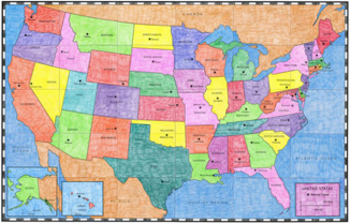 united states map coloring pages worksheets teaching resources tpt