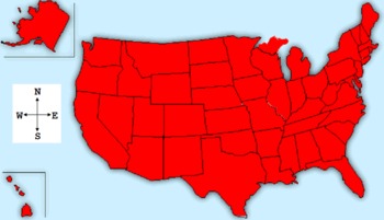Preview of USA Map with NESW