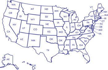 Usa Maps Clip Art Maps Of Outlines Or Curve Lines With And