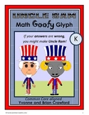 USA Math Goofy Glyph Kindergarten | Math Centers | Math En