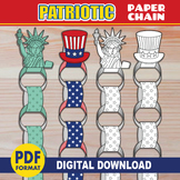 USA Patriotic Holiday Paper Crafts | US Flag Paper Chain C