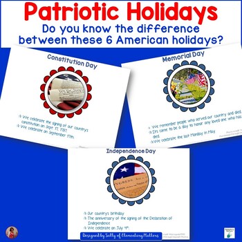 Preview of USA Patriotic Holidays Why Do We Celebrate These?