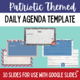 USA Patriotic Themed Slide Template to Use with Google Slides™