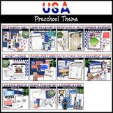 USA Preschool Activities - Literacy Centers, Math Centers,