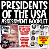 USA Presidents Activity/Assessment Presidents Day, History