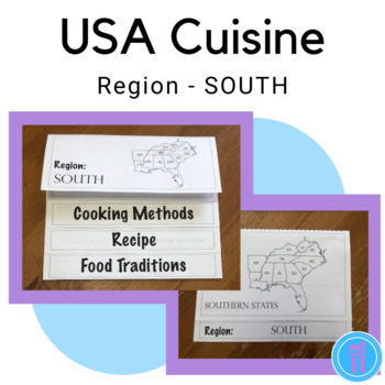 Preview of USA Regional Food Lift Flap Books | SOUTH