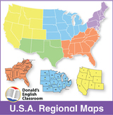 USA Regional Maps ESL ELL Newcomer