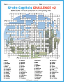 USA STATE CAPITALS Crossword Puzzle Worksheets Activity