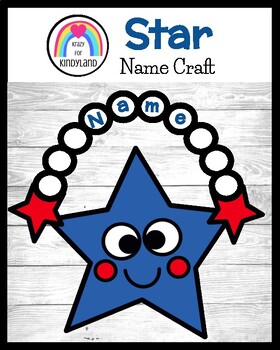 Preview of USA Star Name Craft: Election, Veterans, Presidents, Flag Day, July 4th Activity