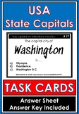 USA State Capitals Task Cards