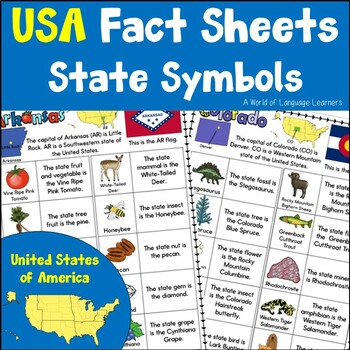 Preview of USA State Fact Sheets Growing Bundle