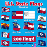 USA State Flags: Flags of the US Clipart