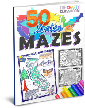 Preview of USA State Mazes Activity Pack