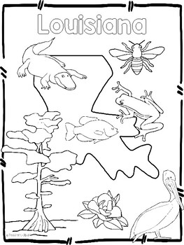 Download USA State Symbols Coloring Sheets by Teacher's Clipart | TpT