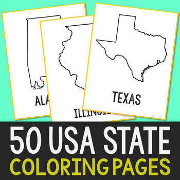 United States Coloring Pages For Note Taking Mapping And Crafts Free