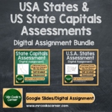 USA States & US State Capitals Quiz BUNDLE - Digital Asses