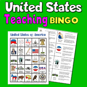 Preview of USA Symbol Teaching Bingo