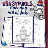 USA Symbols Coloring Pages, United States symbols for kids