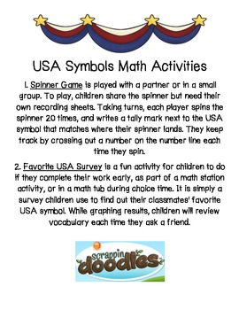 Preview of USA Symbols Math Activities (2)/Election Day