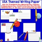 USA Themed Paper for Writer's Workshop and Written Reports and Projects