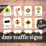 USA Traffic Signs, Road Signs Test Flash Cards, DMV Permit Practice test Cards