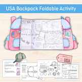 USA Travel Backpack Foldable Activity, America States Geog