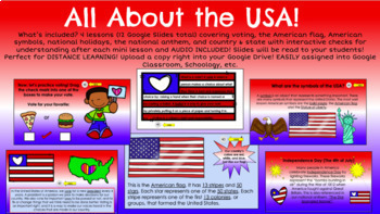 Preview of USA! USA! Distance Learning Unit