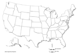 USA - blank map
