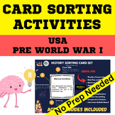 USA progressive era before WW 1 History Card Sorting Activ