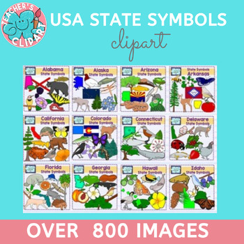 Preview of USA state symbols clipart BUNDLE Social Studies Clip art more than 800 images