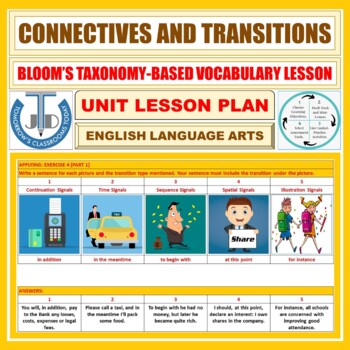 Preview of CONNECTIVES AND TRANSITIONS: UNIT LESSON PLAN