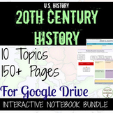 US History Digital Notebook Bundle Gilded Age to Cold War 