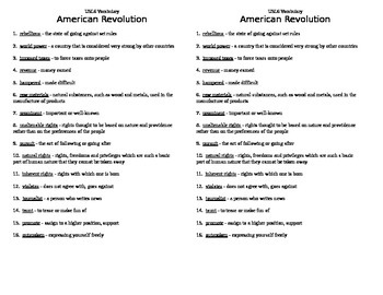 Preview of USI.6 American Revolution Guided Notes