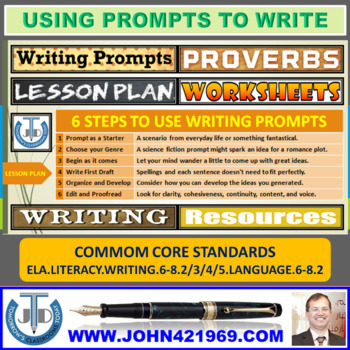 Preview of USING TEXTUAL PROMPTS TO WRITE: LESSON AND RESOURCES