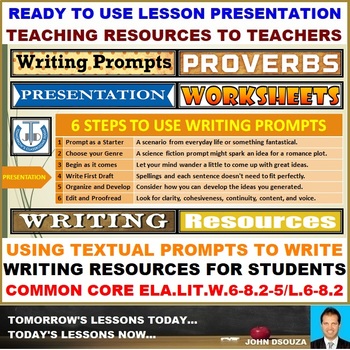 Preview of USING TEXTUAL PROMPTS TO WRITE: LESSON PRESENTATION